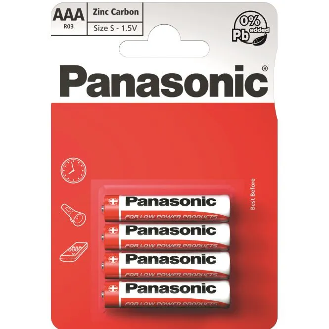Panasonic Red Zinc R03 (AAA)