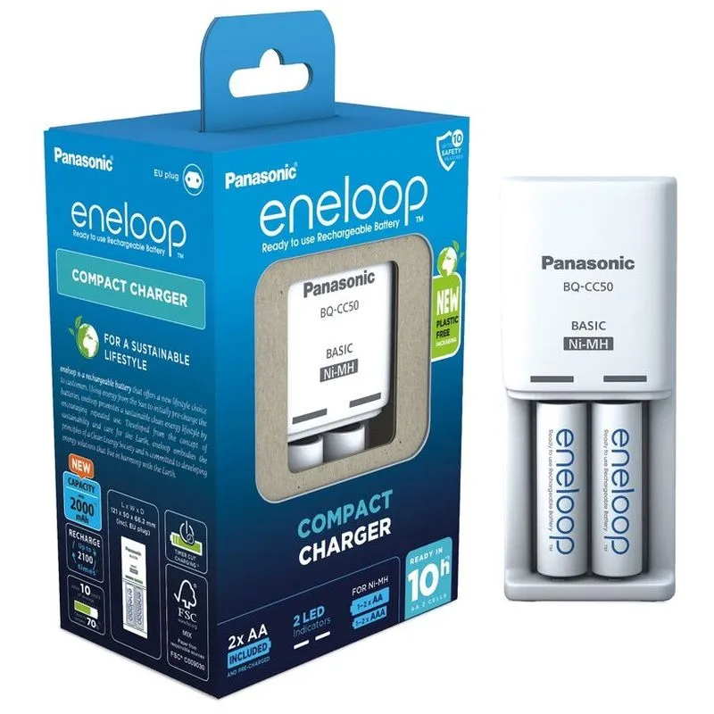 Baterijų įkroviklis BQ-CC50 + 2xAA 2000mAh