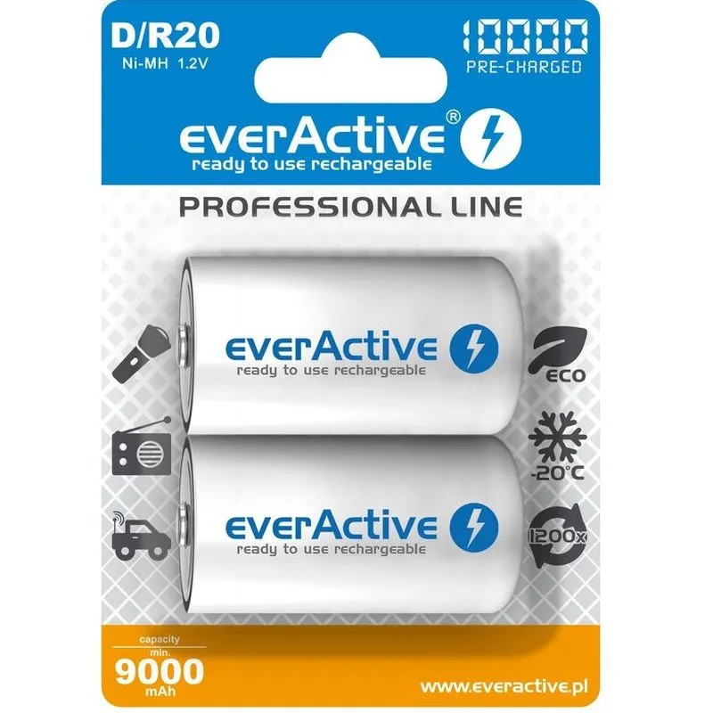 Akum. everActive HR20 (D) 1.2V 10000 mAh