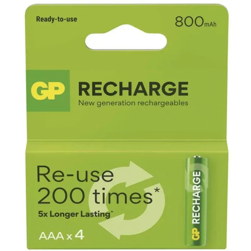 Akum. GP Recharge NiMH  AAA 800mAh EB4