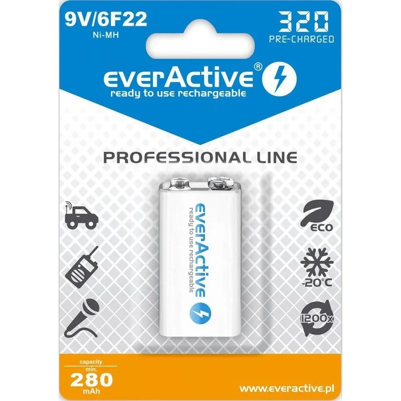 Akum. everActive 6F22/9V 320mAh