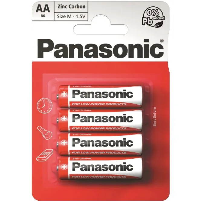 Panasonic Red Zinc R6 (AA)