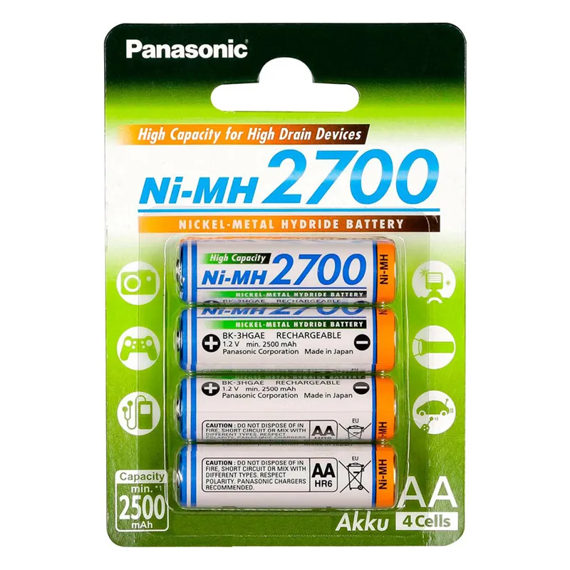 Akum. Panasonic NiMH HR6 (AA) 2700 mAh 4BC