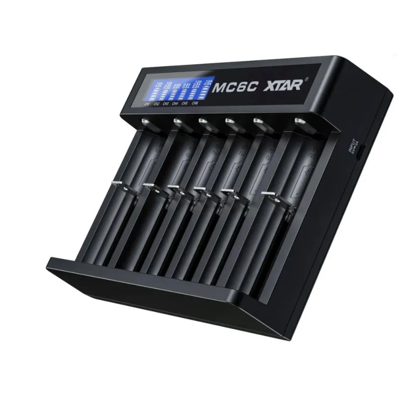 Akumuliatorių įkroviklis XTAR MC6C Li-Ion/Ni-Mh USB-C