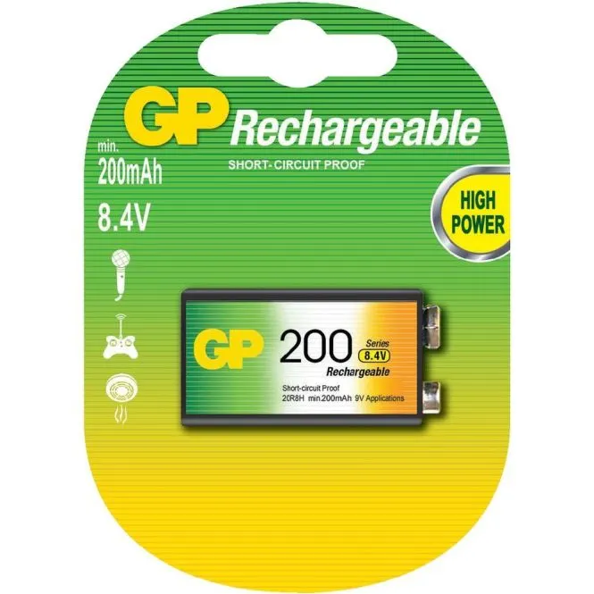 Akum. GP NiMH 200 mAh (9V)