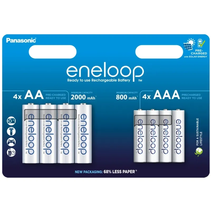 Akum. Eneloop  MIX HR6 AA 2000mAh+HR03 800mAh 8BE