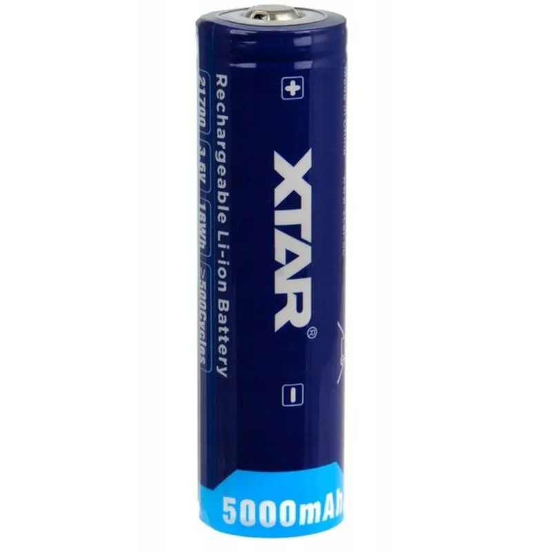 Akum.  XTAR 21700-500PCM Li-Ion 3.7V 5000mAh 10A su apsauga