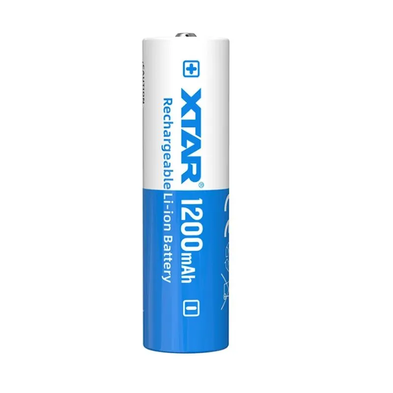 Akum. XTAR 14500-120PCM Li-Ion 3.6V 1200mAh 2.8 A su apsauga