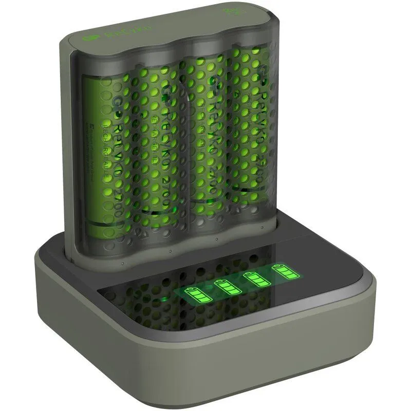 Įkroviklis GP ReCyko M451, 4xAA 2600mAh su jungčių stotele