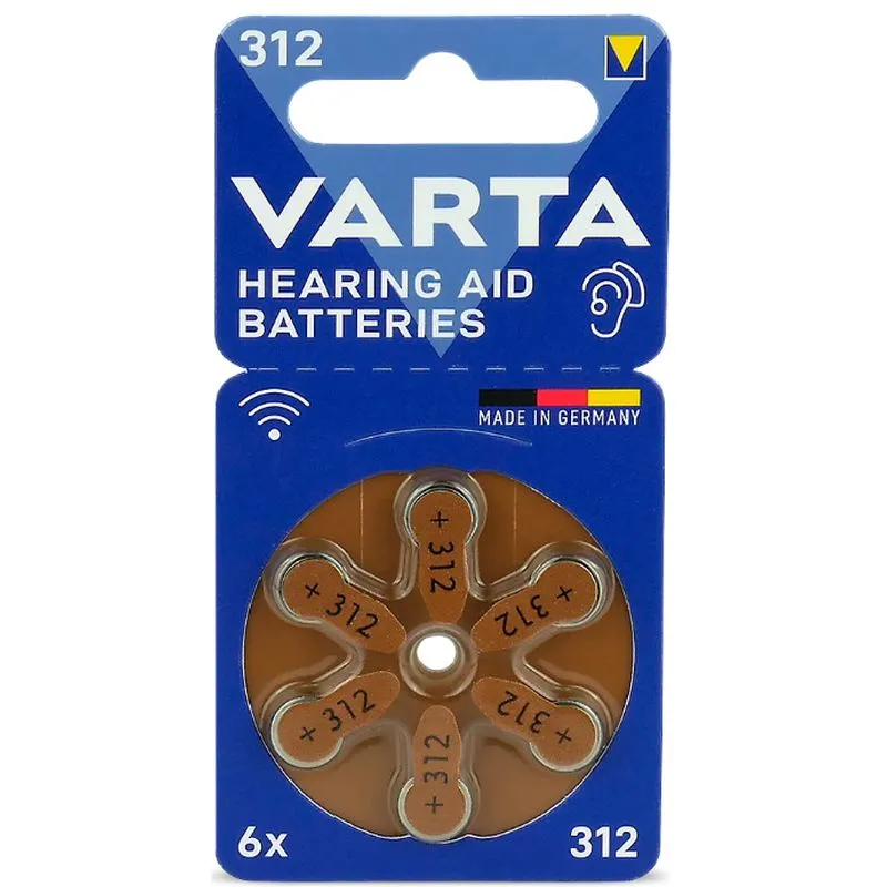 Baterija klausos aparatams VARTA Zinc-Air 312