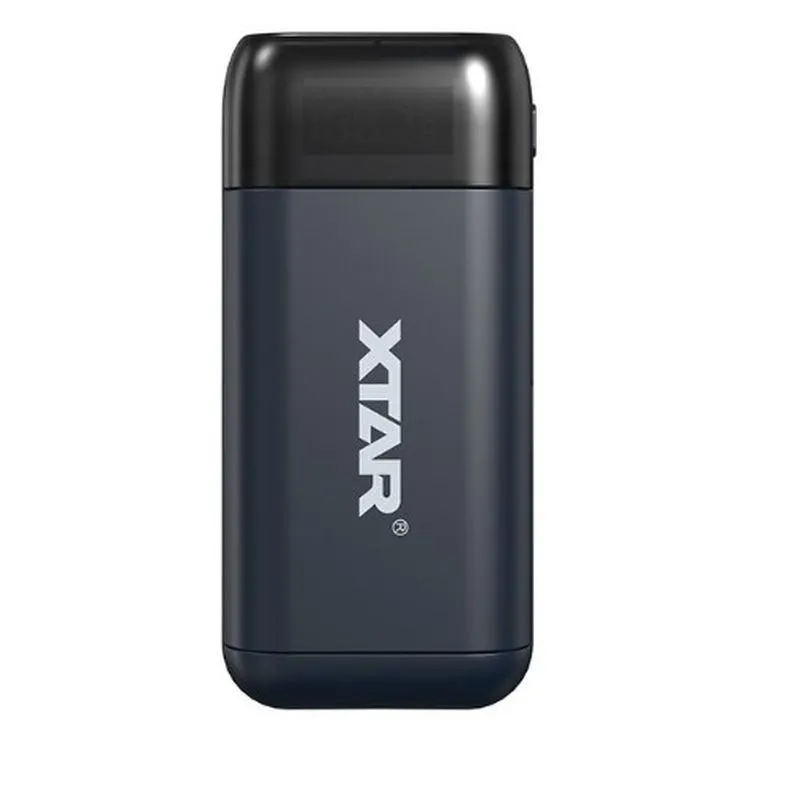 Akumuliatorių įkroviklis XTAR PB2SL Li-Ion 18650-21700 USB QC3.0 su nešiojamo įkroviklio ("powerbank")  funkcija