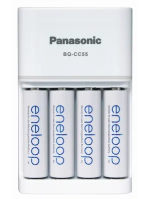 Baterijų įkroviklis Panasonic + 4xAA 2000 mAh NiMh Eneloop