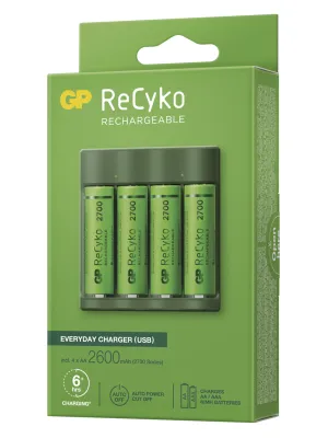 Įkroviklis GP B421 ReCyko, 4xAA 2700