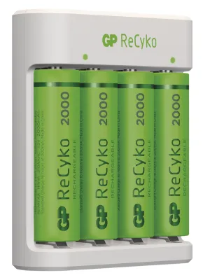 Įkroviklis GP ReCyko E411, 4xAA 2100 mAh