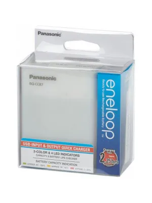 Baterijų įkroviklis (powerbank) Panasonic CC87 + 4 x AA 2100 mA