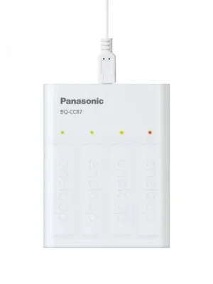 Baterijų įkroviklis (powerbank) Panasonic CC87 + 4 x AA 2100 mA
