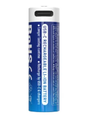 Akum. XTAR 14500 AA Li-Ion 1.5V 3000mAh su USB-C plastikinėje dėžutėje