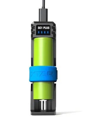 Akumuliatorių įkroviklis  XTAR SC1 PLUS Li-Ion-NiMh 18650/26650 3A USB-C su nešiojamo įkroviklio ("powerbank") funkcija