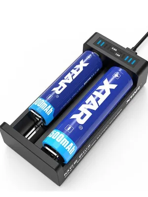 Akumuliatorių įkroviklis XTAR MC2-C PLUS Li-Ion 10440/21700 USB