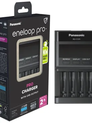 Baterijų įkroviklis Panasonic eneloop pro BQ-CC65 EKO su LCD ekranu