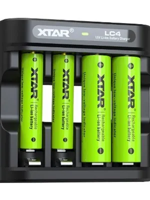 Akumuliatorių įkroviklis LC4 Li-Ion 1.5A AA/AAA USB-C LED