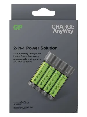 Baterijų įkroviklis GP AA 4  2600 mAh