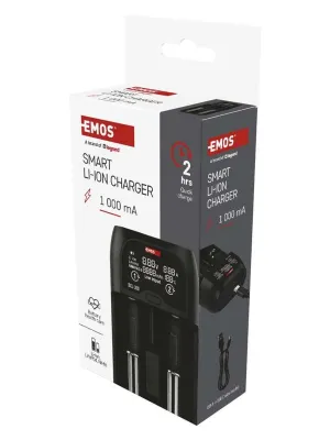 Universalus Li-ion/NiMh baterijų įkroviklis EMOS BCL-20D, USB