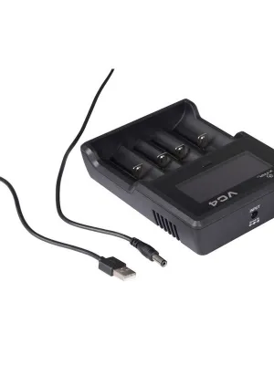 Akumuliatorių įkroviklis XTAR VC4 Li-Ion/NiMh 18650/32650 USB