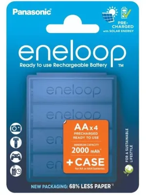 Akum. eneloop HR6 AA 2000mAh 4BE+ dėklas
