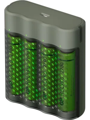 Įkroviklis GP ReCyko M451, 4xAA 2600mAh su jungčių stotele