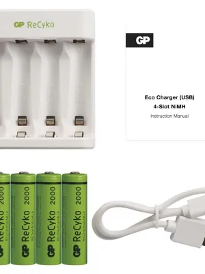 Įkroviklis GP ReCyko E411, 4xAA 2100 mAh