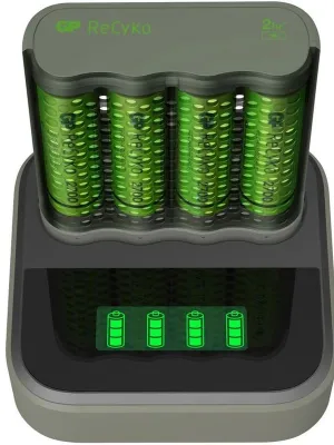 Įkroviklis GP ReCyko M451, 4xAA 2600mAh su jungčių stotele
