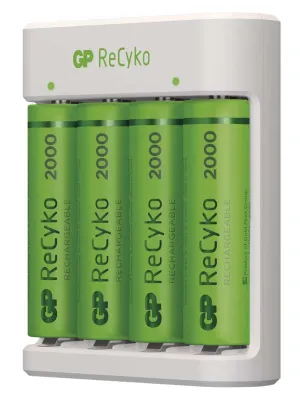 Įkroviklis GP ReCyko E411, 4xAA 2100 mAh