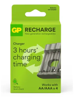 Įkroviklis GP Recharge B441 NiMh AA/AAA su micro-USB komplekte