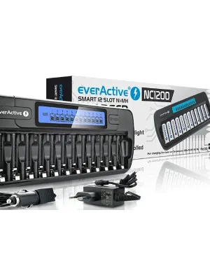 Akumuliatorių  įkroviklis NC-1200 everActive Ni-Mh 12 kanalų