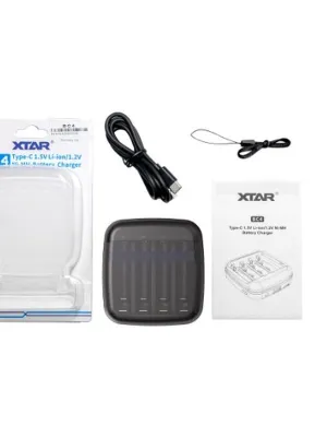 Akumuliatorių įkroviklis XTAR BC4 Li-Ion/NiMh AA/AAA USB-C