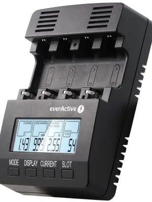 Akumuliatorių įkroviklis everActive NC-3000 NiMh/NiCd (4 kan.) greito įkrovimo
