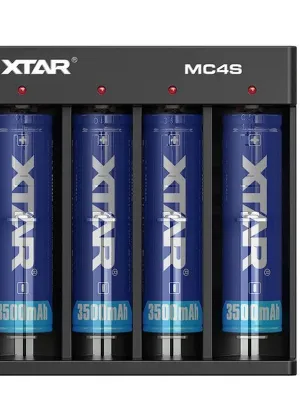 Akumuliatorių įkroviklis XTAR MC4S Li-Ion-NiMh 18650/26650 USB-C
