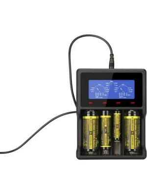Akumuliatorių įkroviklis XTAR VC4 Li-Ion/NiMh 18650/32650 USB