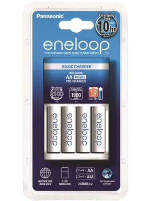 Baterijų įkroviklis Panasonic 4 x AA 1900 mAh