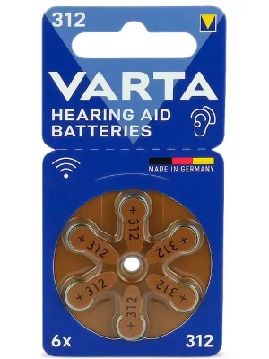 Baterija klausos aparatams VARTA Zinc-Air 312