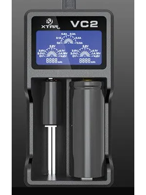 Akumuliatorių įkroviklis XTAR VC2 Li-Ion 10440-26650 USB