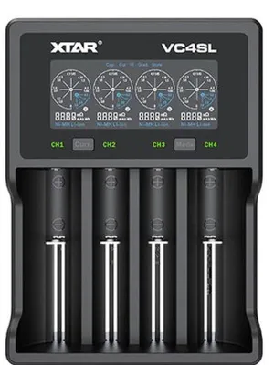 Akumuliatorių  įkroviklis XTAR VC4SL Li-Ion/NiMh 18650/32650 USB-C
