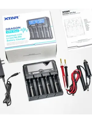 Baterijų VP4 PLUS Dragon Li-Ion/NiMh/NiCD 18650 AC/DC su laidais testavimui (multimetro funkcija)