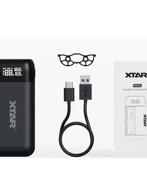 Akumuliatorių įkroviklis XTAR PB2SL Li-Ion 18650-21700 USB QC3.0 su nešiojamo įkroviklio ("powerbank")  funkcija