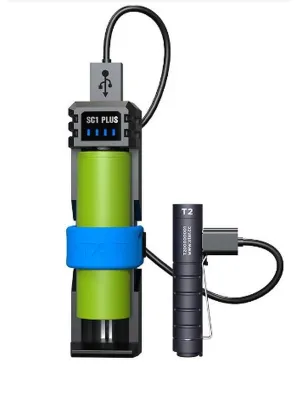 Akumuliatorių įkroviklis  XTAR SC1 PLUS Li-Ion-NiMh 18650/26650 3A USB-C su nešiojamo įkroviklio ("powerbank") funkcija