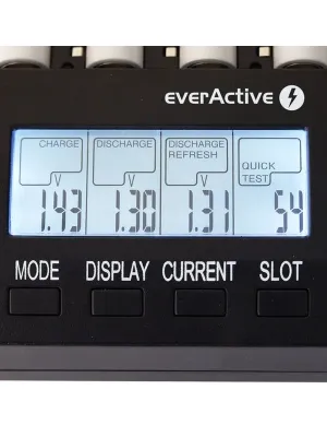 Akumuliatorių įkroviklis everActive NC-3000 NiMh/NiCd (4 kan.) greito įkrovimo