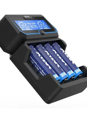 Akumuliatorių įkroviklis XTAR X4 Li-Ion/NiMh  2A AC/USB greito įkrovimo