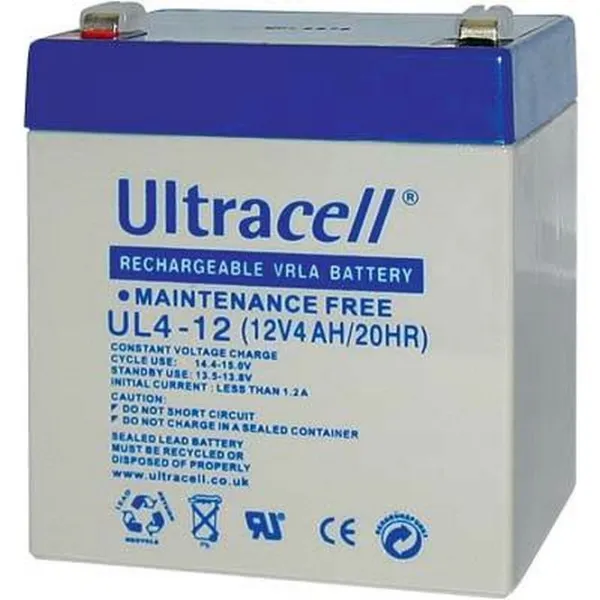 Produktas Akumuliatorius Ultracell 12 V 4 Ah Paveikslėlis