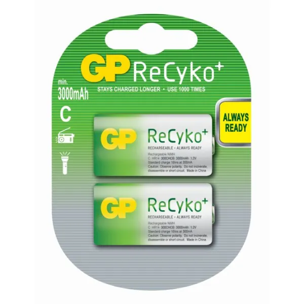 Produktas Akum. GP Recyko 3000 mAh (C) Paveikslėlis